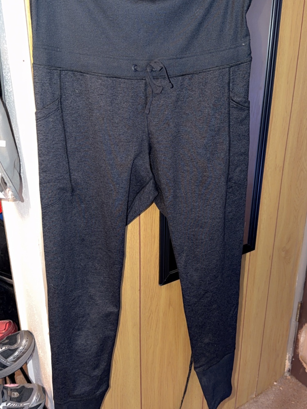 Men's Black Drawstring Jogger Pants